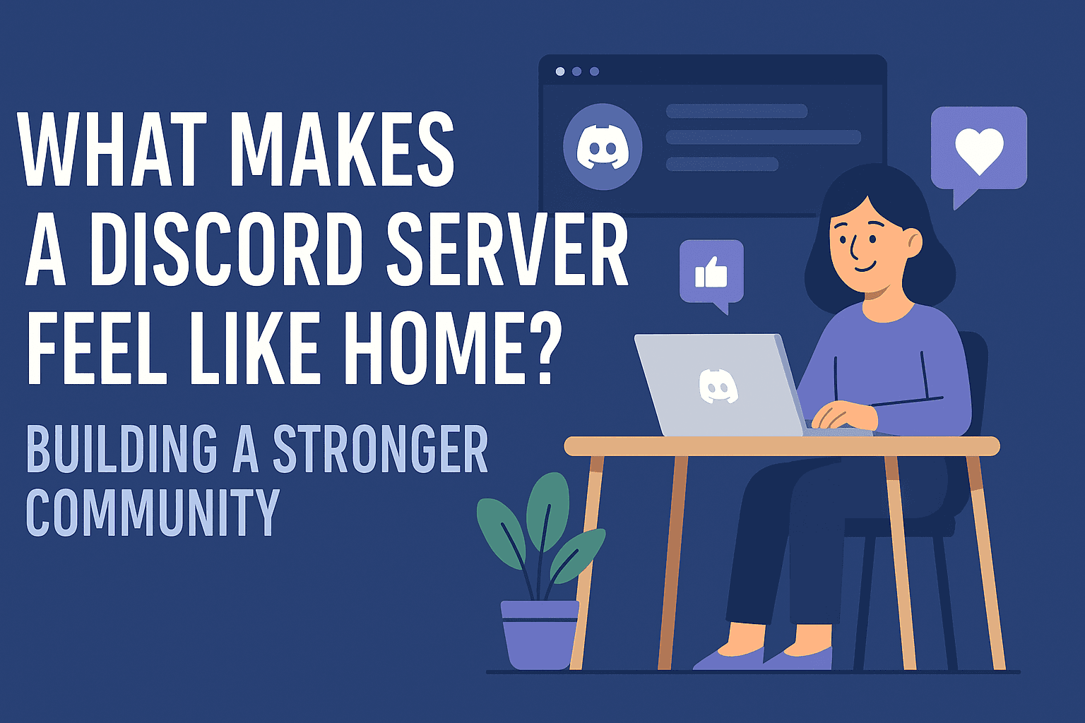 Welcoming Discord server community concept illustration