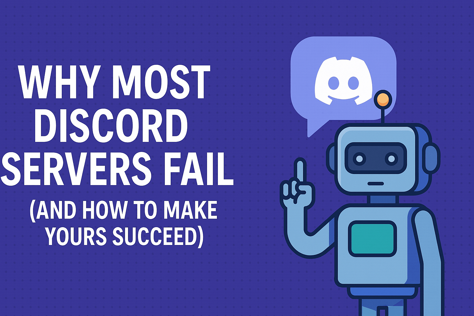 Discord server success and failure concept illustration