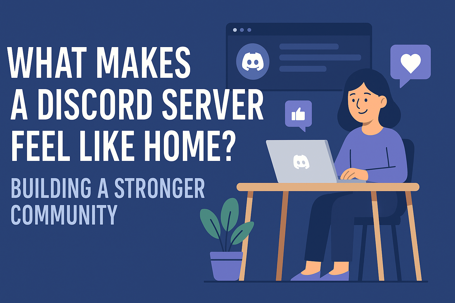 Welcoming Discord server community concept illustration